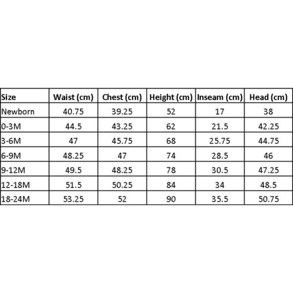 B&T size guide