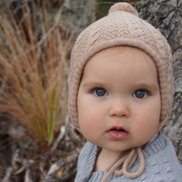 merino baby bonnet